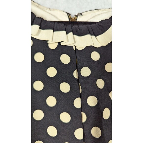 Kate Spade Women Dress Size 00 Hailee Silk Sleeveless Shift Pleated Polka Dot - Picture 3 of 12